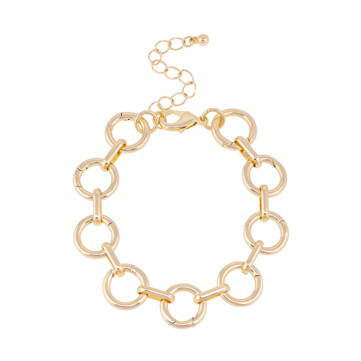 Juliette Charm Collector Bracelet Base in Shiny Gold