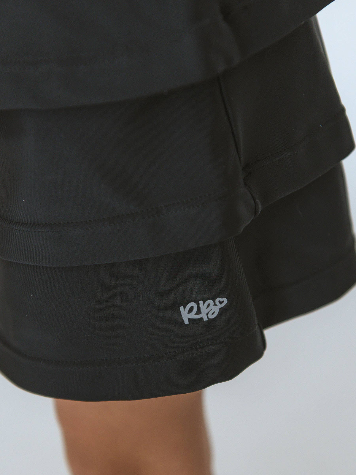 Girls Black Tiered Active Skort