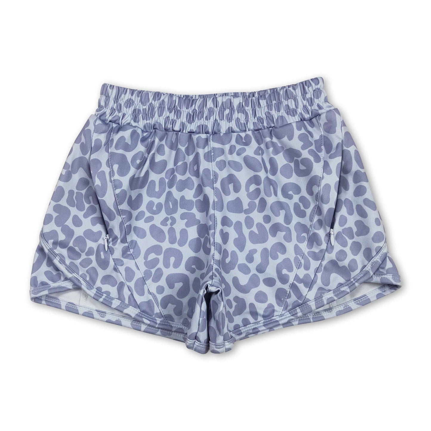 Grey Leopard Kids Shorts