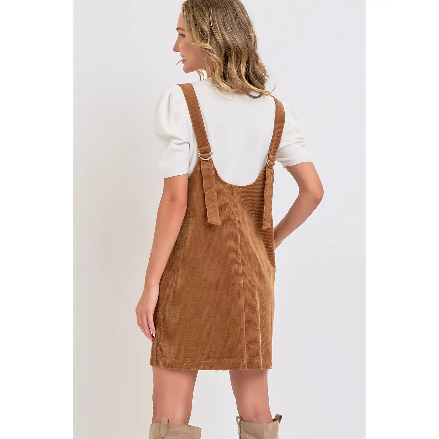 Casual Overall Corduroy Dress