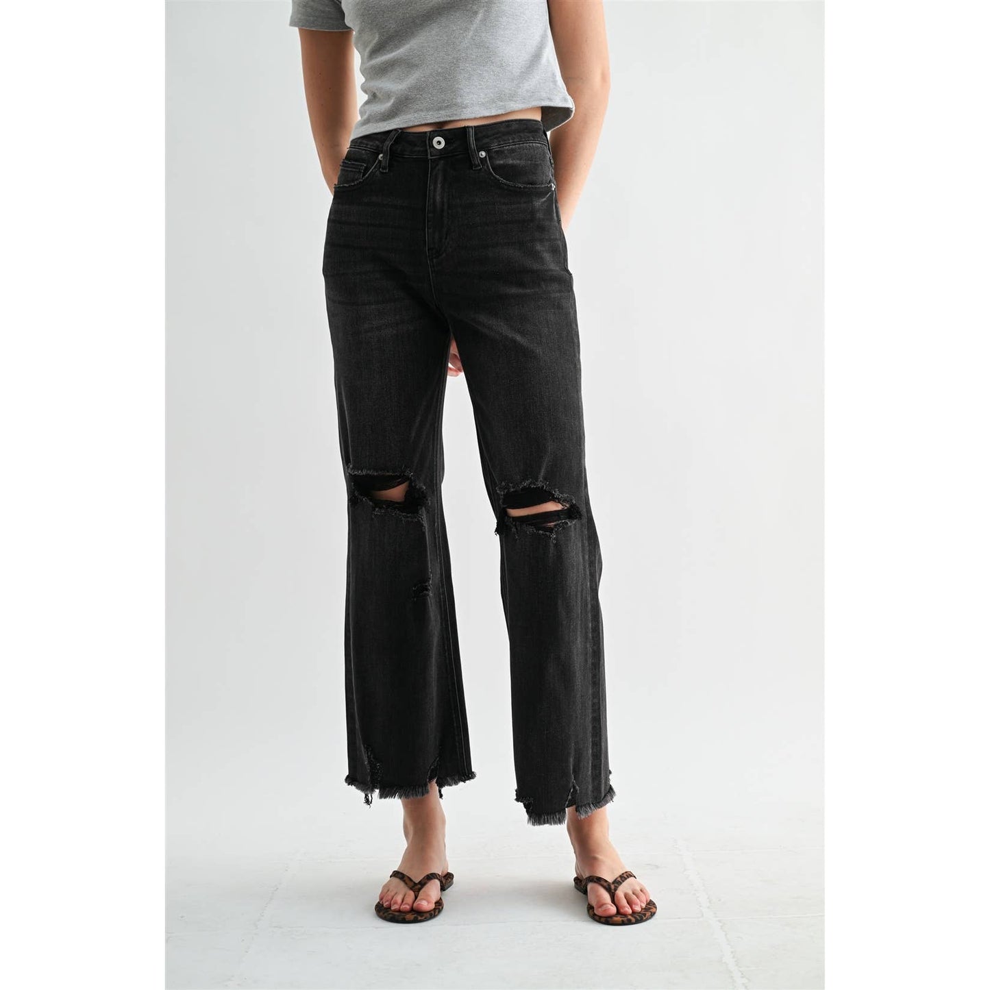 SUPER HIGH DISTRESSED JEANS