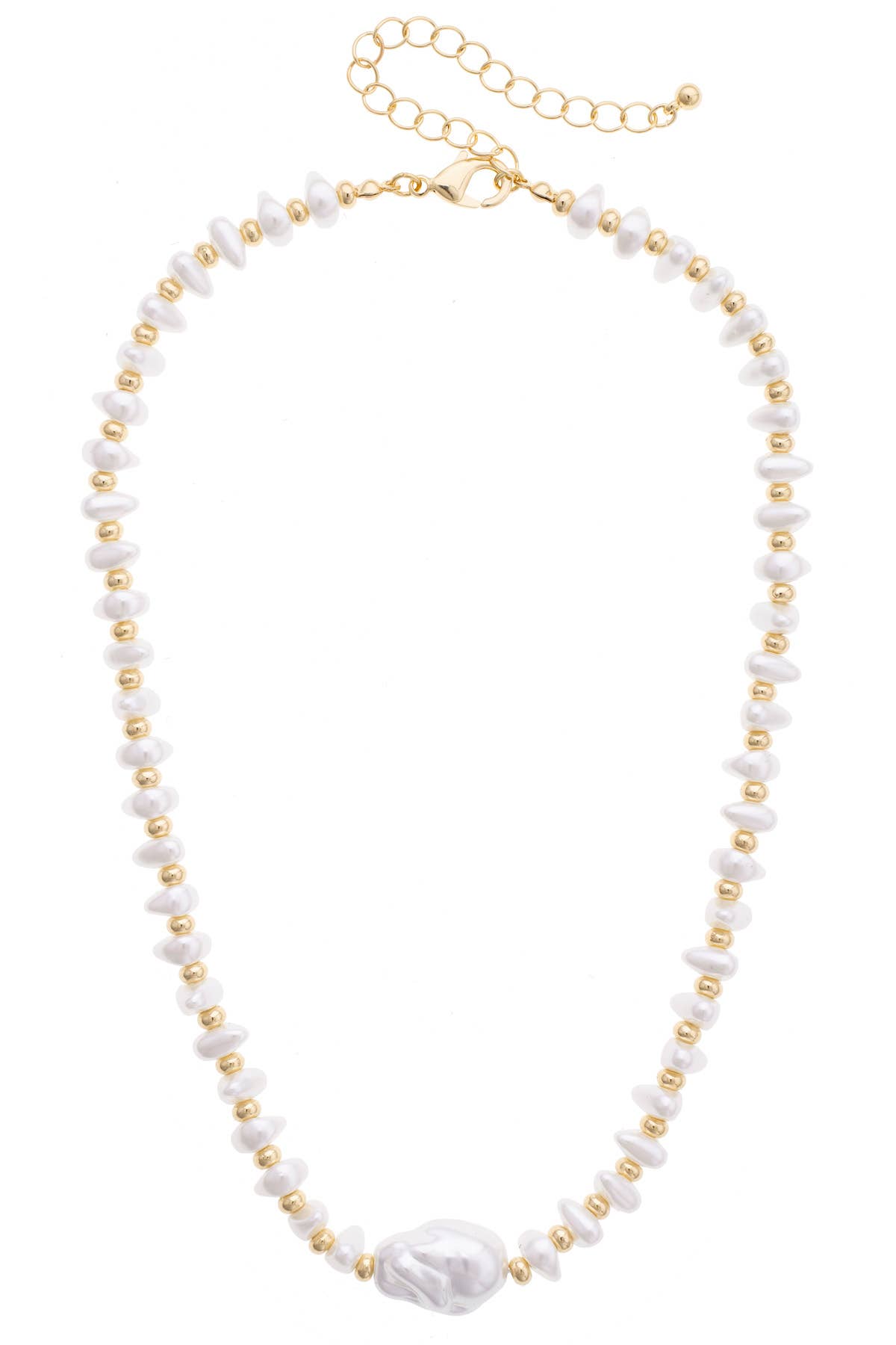 Luna Baroque Pearl Necklace in Ivory