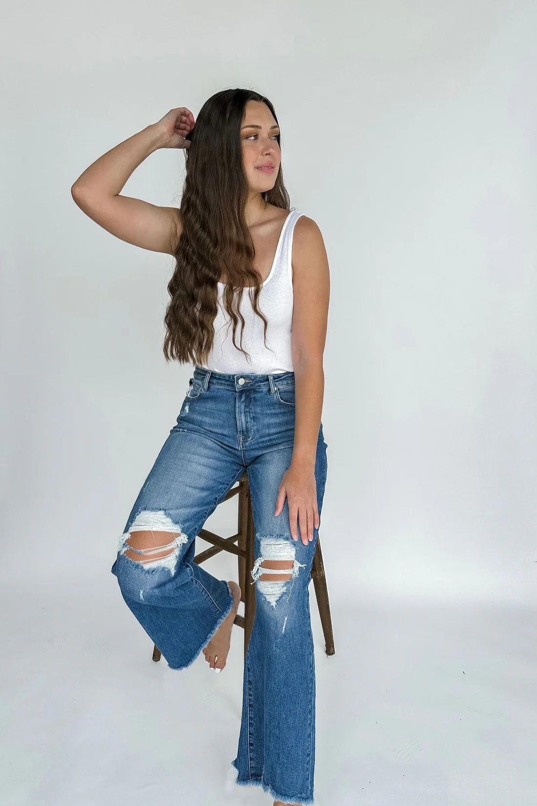 Blakeley Medium Wash Distress Jeans